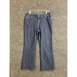 J Jill Womens Boot Cut Jeans Size 14 Blue Medium Wash Denim Below Waist Cotton
